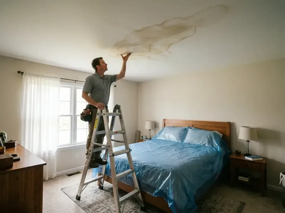 bedroom-ceiling-leak-assessmen-007 — recent job completion, Emergency Ceiling Water Leak Repair & Extraction in Englewood