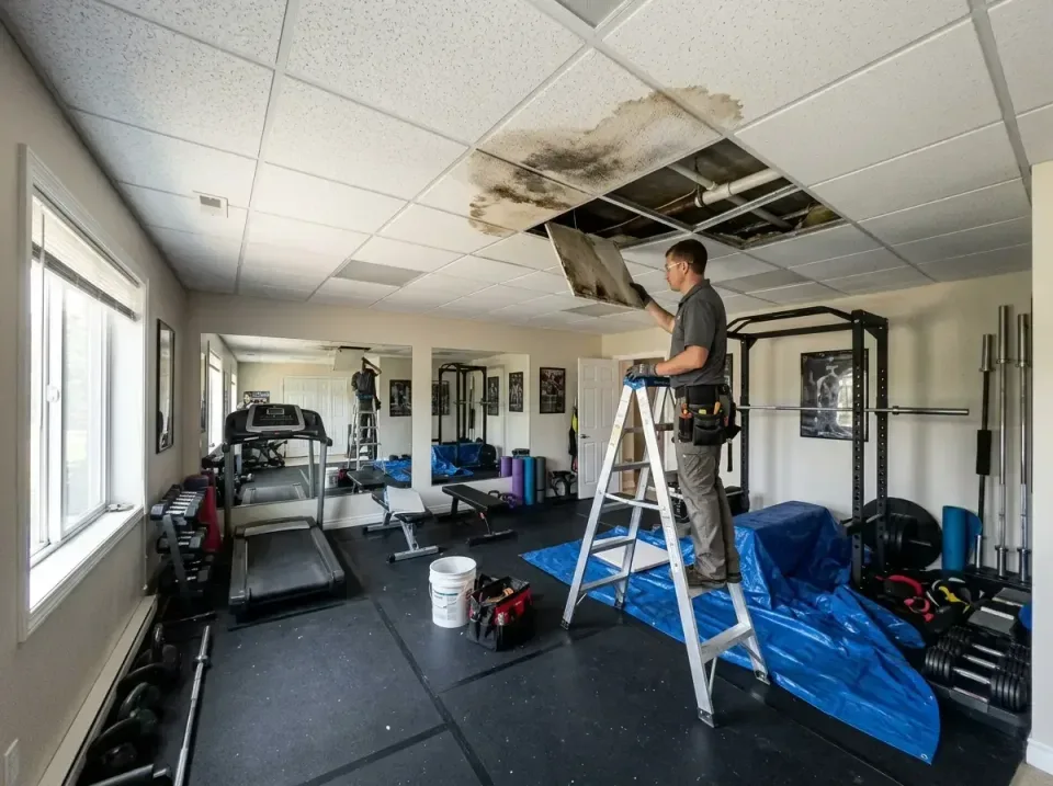ceiling-leak-repair-in-home-gy-002 — project overview, Emergency Ceiling Water Leak Repair & Extraction in Englewood
