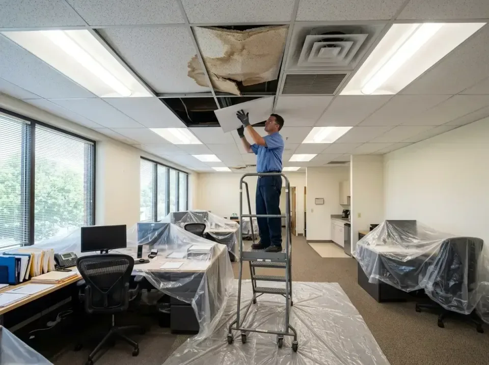 commercial-office-ceiling-wate-010 commercial-office-ceiling-wate-010 — trusted local provider team, Emergency Ceiling Water Leak Repair & Extraction in Englew…